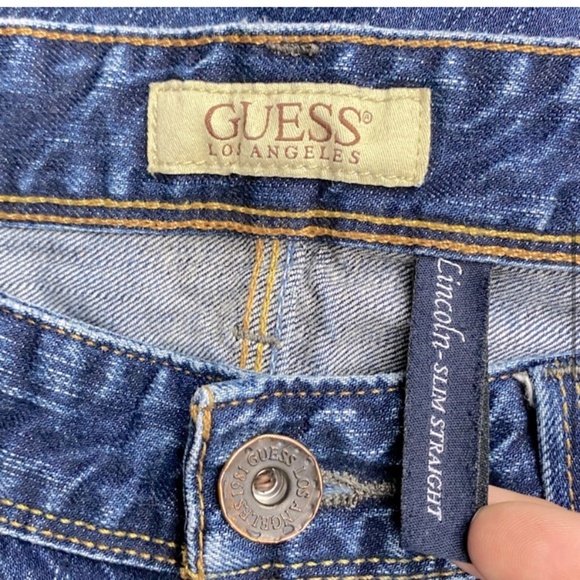 Guess Med Wash Lincoln Slim Straight Jeans 36 - Picture 5 of 14